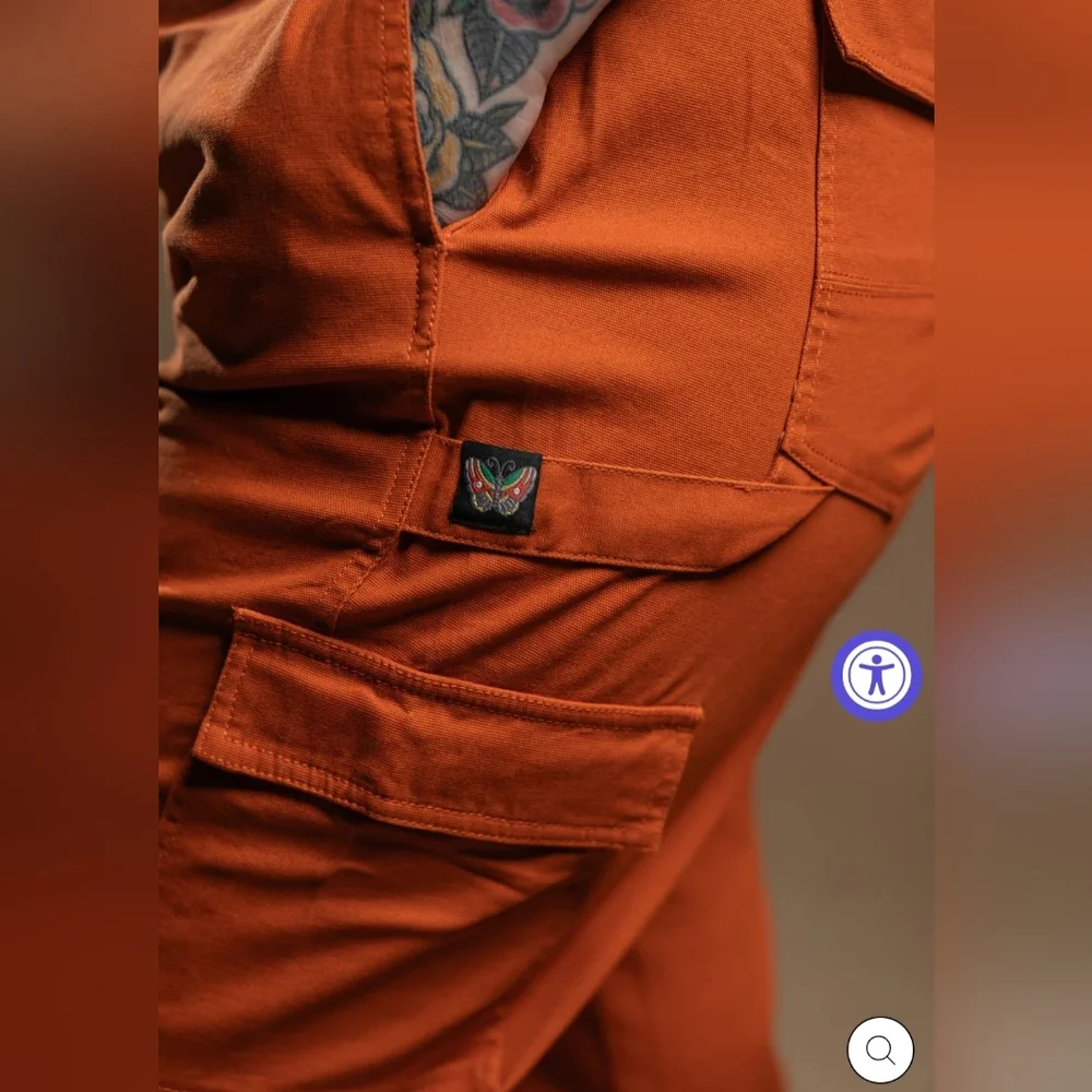 GirrlScout XS The Sloane Cargo Pant Orange Rust Girrl Scout Shop - Picture 3 of 9
